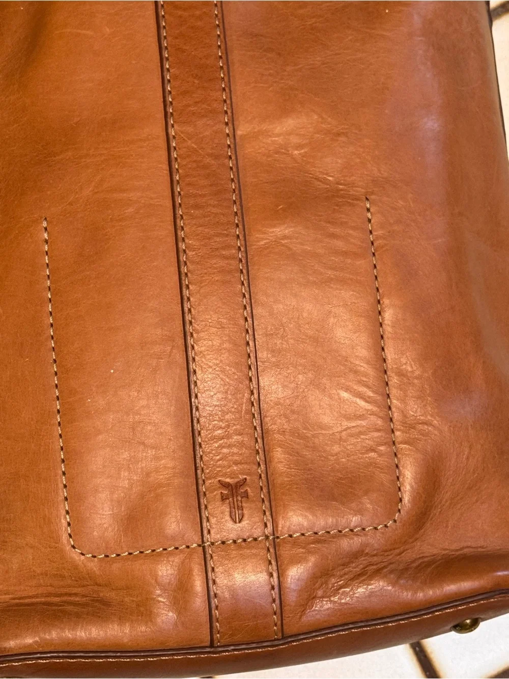 Frye Cognac Leather Hobo Shoulder Bag